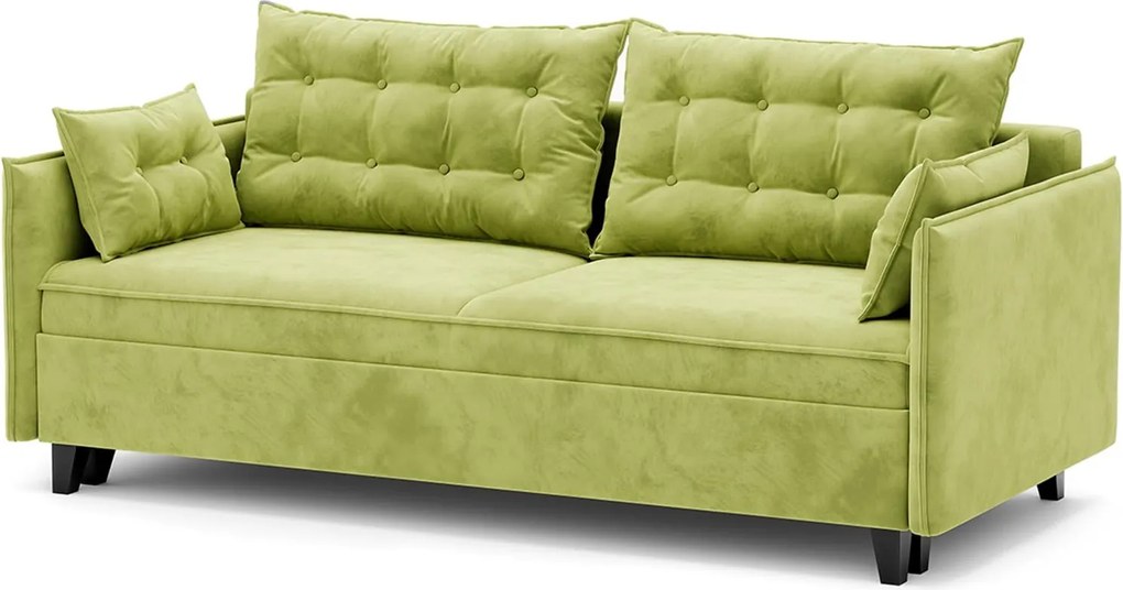 Canapea lemn masiv Extensibila Okay, 210 × 102 × 75 cm