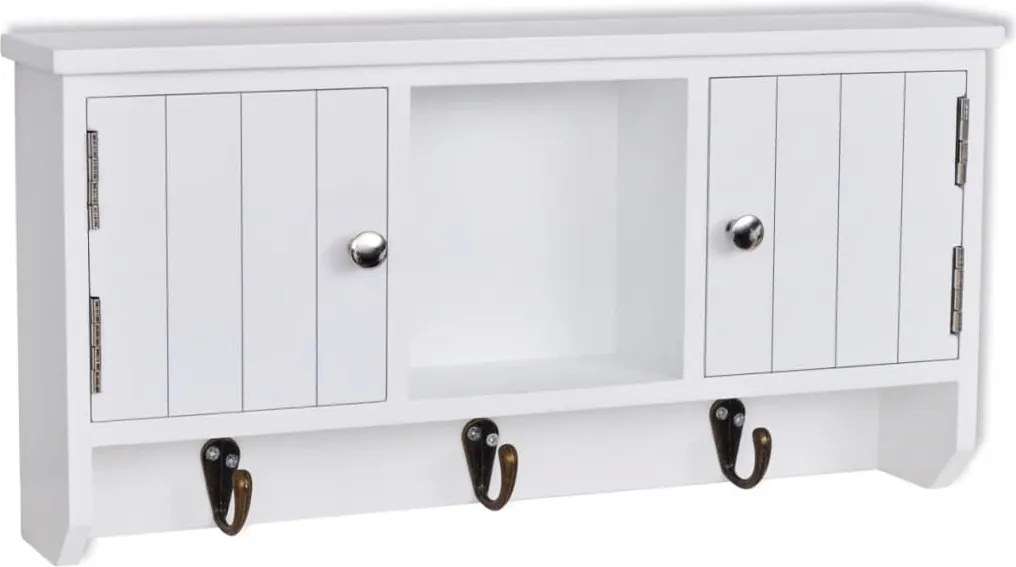 vidaXL Dulap de perete pentru chei și bijuterii, cu uși și cârlige