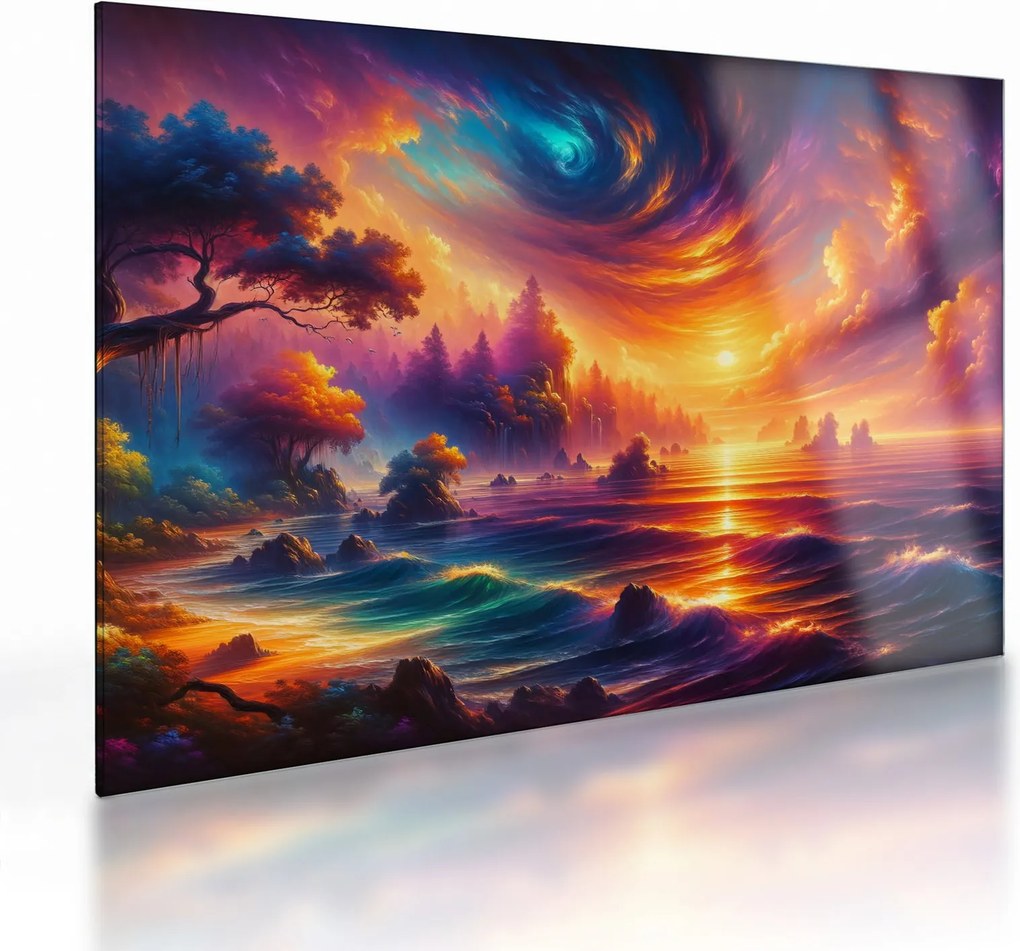 Tablou pe sticlă - Lume magică (70x50 cm)