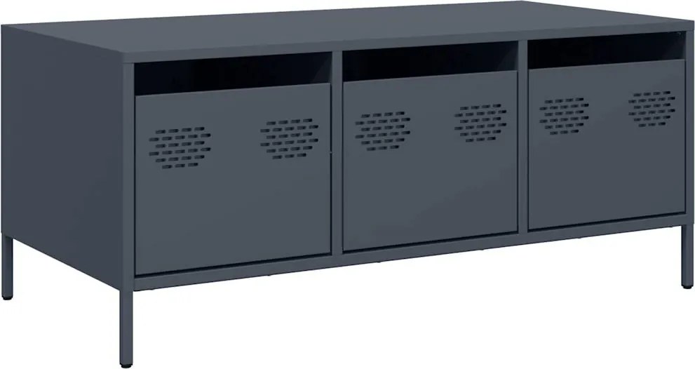 vidaXL Măsuță de cafea antracit 101,5x50x43,5 cm, oțel laminat la rece