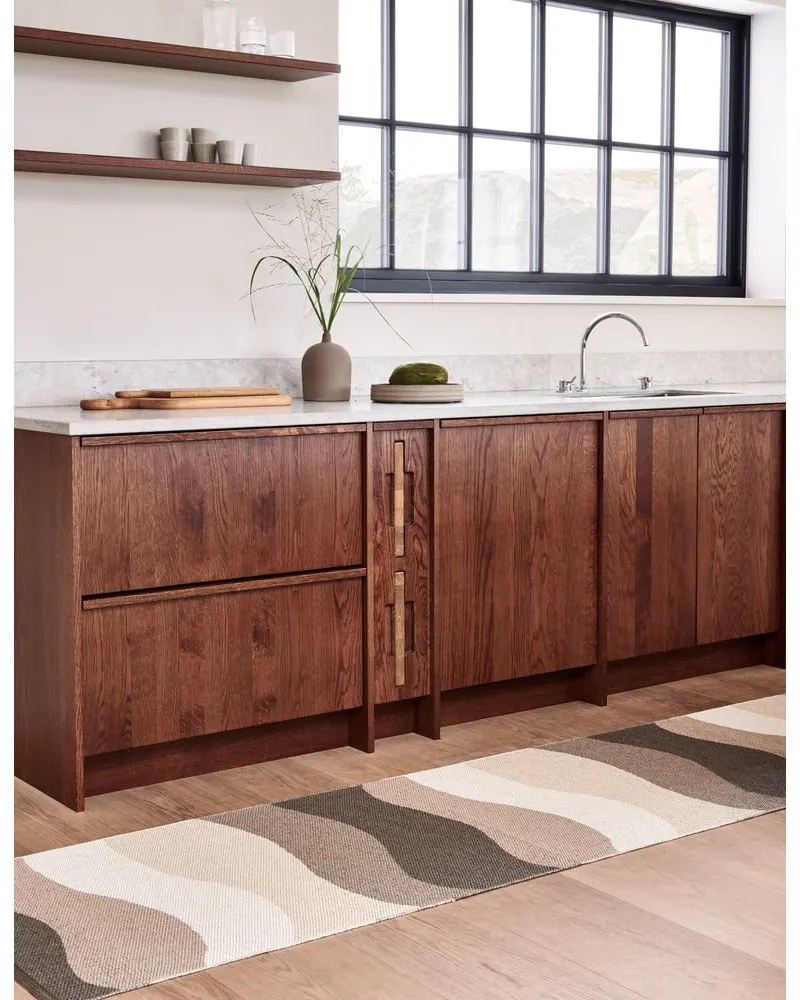 Covor tip traversă pentru interior și exterior maro/bej 70x300 cm Urvi Earth – Pappelina