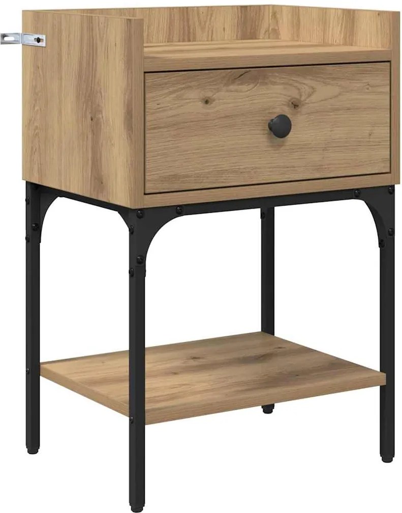 vidaXL Noptieră Stejar Artizanal 40 x 29 x 60 cm Lemn compozit