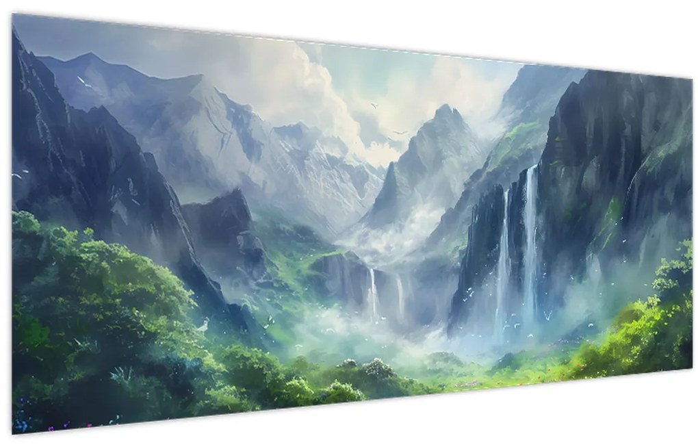 Tablou - Valea cascadelor (120x50 cm)