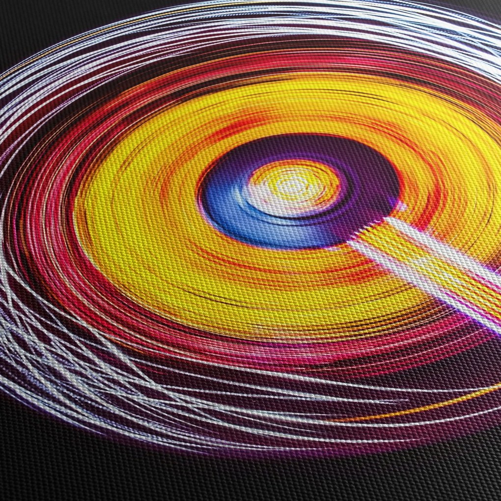 Tablou cu lumini în cerc (120x50 cm)