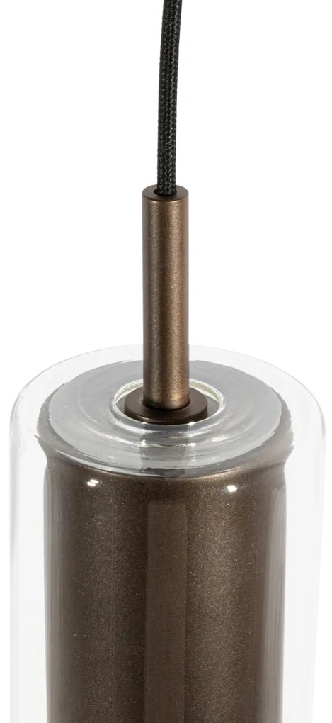 Lampă modernă cu pandantiv din bronz închis pentru sistem cu șină monofazată - Iconic Lloyd