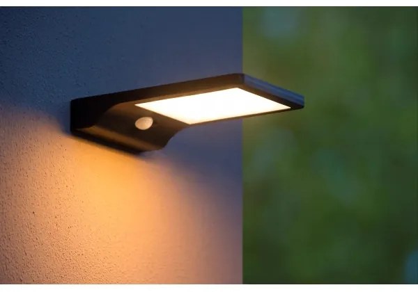 Aplică LED solară cu senzor Lucide 22862/04/30 BASIC LED/3W/1,2V IP44
