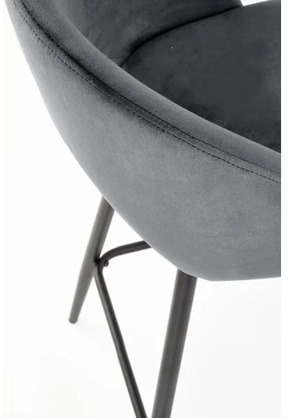 Scaun de bar 89x49 cm gri/negru