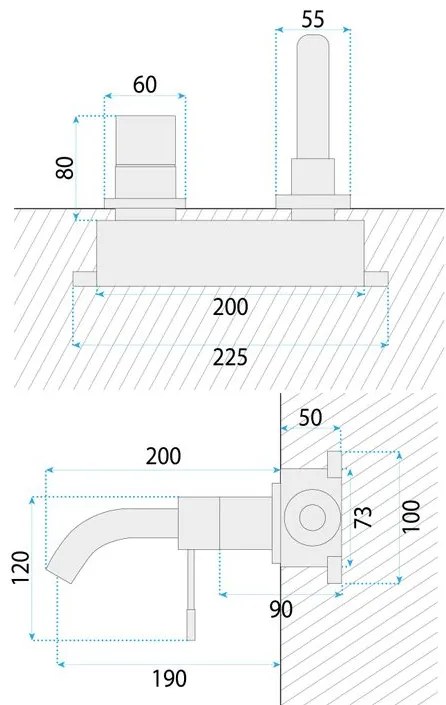 Baterie incastrata Rea Lungo Diamond crom + BOX