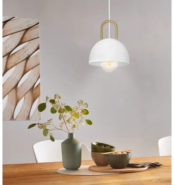 Lustră pe cablu CALMANERA 1xE27/40W/230V albă Eglo 99695