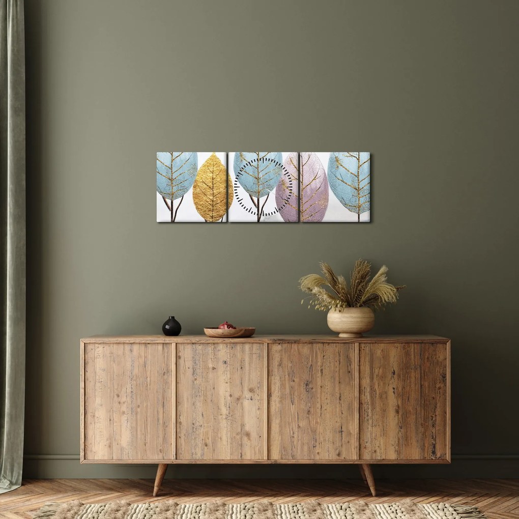 Tablou - Copaci design (cu ceas) (90x30 cm)