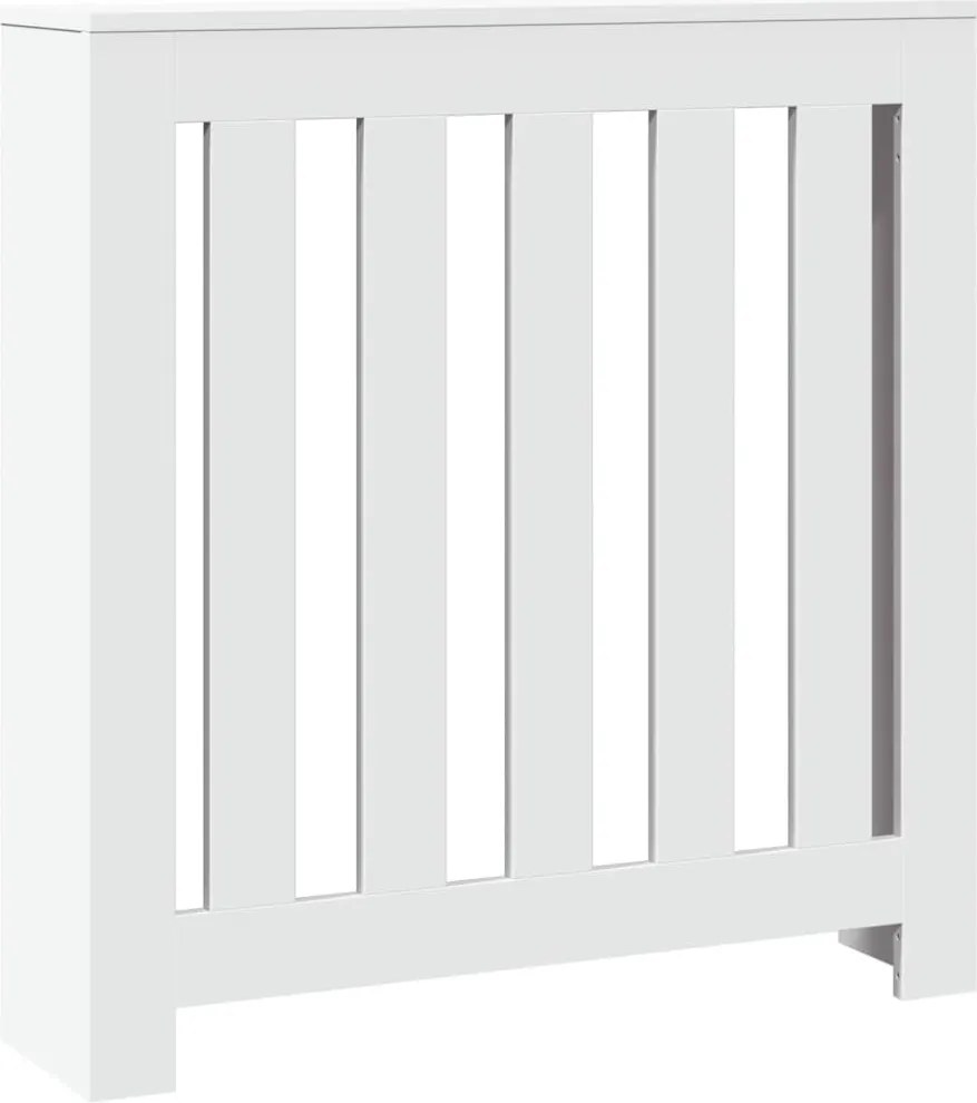 vidaXL Mască pentru calorifer, alb, 78x20x82 cm, lemn prelucrat