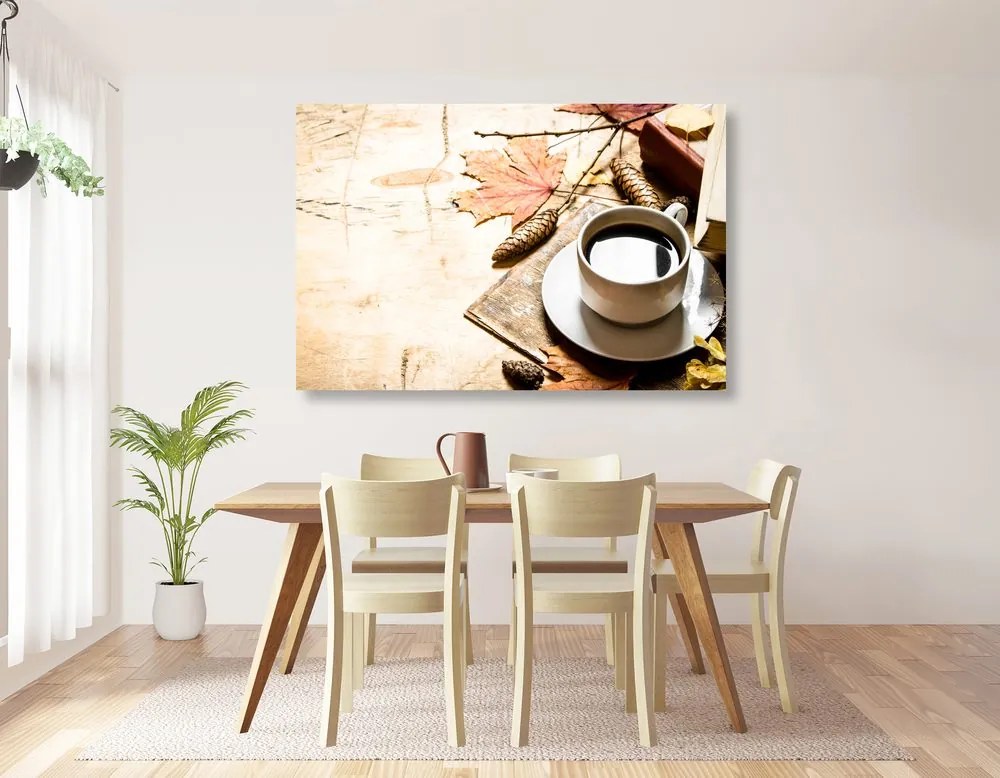 Tablou o cană de cafea de toamnă - 60x40