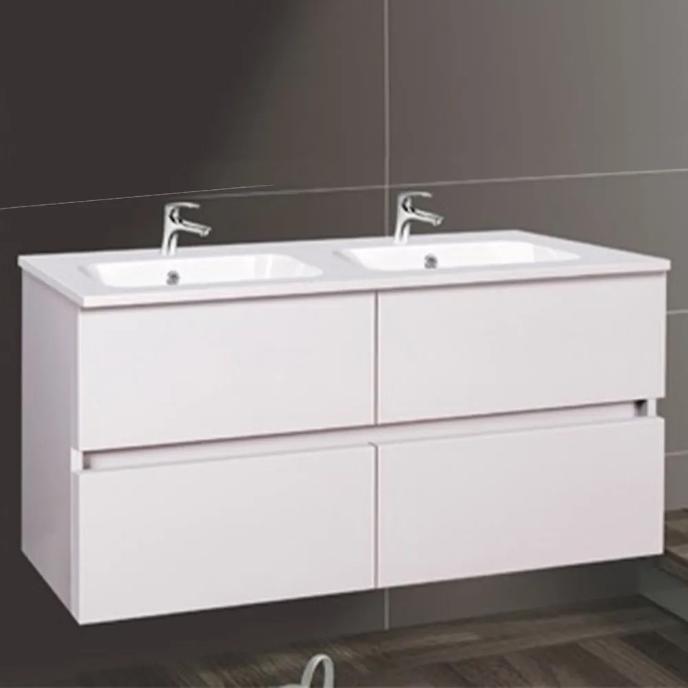 Unitate de toaletă cu 4 sertare Elois White 120