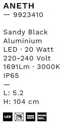 Aplica LED ambientala iluminat exterior IP65 ANETH
