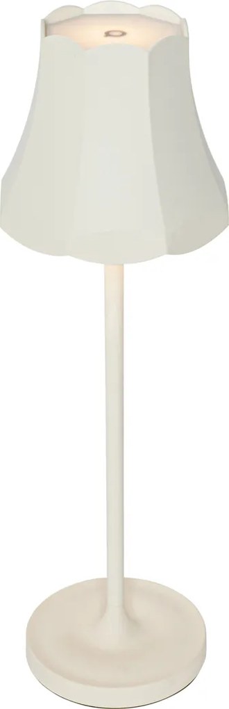 Lampă de masă retro reîncărcabilă IP44 alb-gălbui - Granny