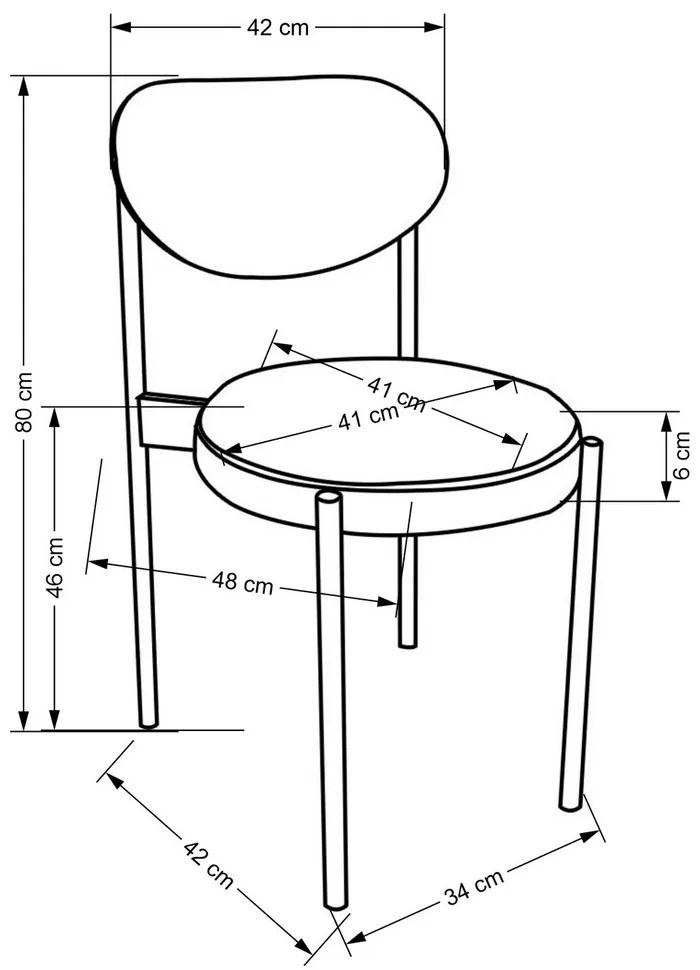 Scaun de bucaterie Nash, gri