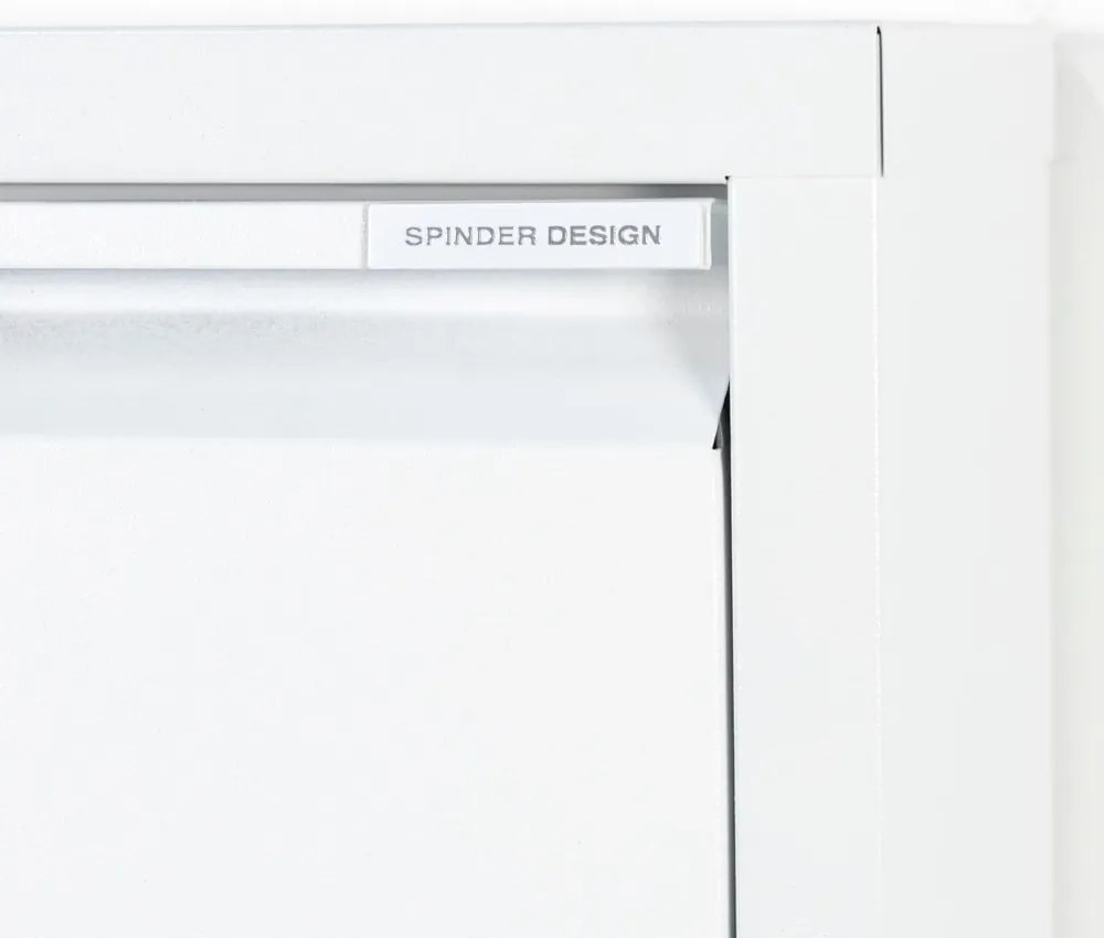 Pantofar alb cu deschidere înclinată din metal 50x169x15 cm Billy – Spinder Design