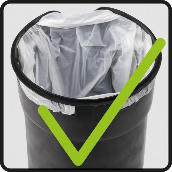 WENKO 24678100 - Coș LEMAN 21 x 24 cm alb/negru