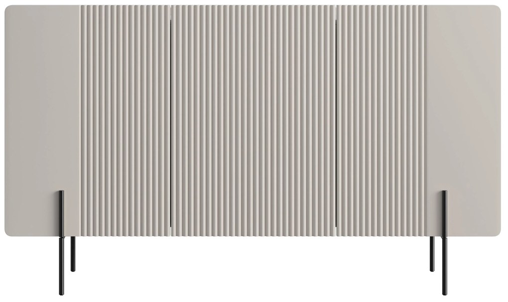 Comodă cu trei uși Malmi 150 cm - cașmir / picioare negre