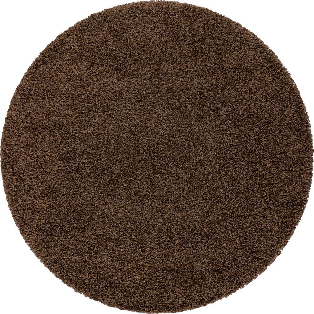 Covor SOFFI cerc shaggy 5cm maro - SECUNDAR-COTATI PRODUSUL