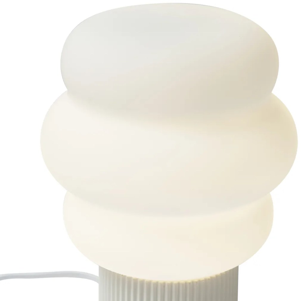 Lampă de masă Japandi bej cu sticlă opal 18cm - Miele