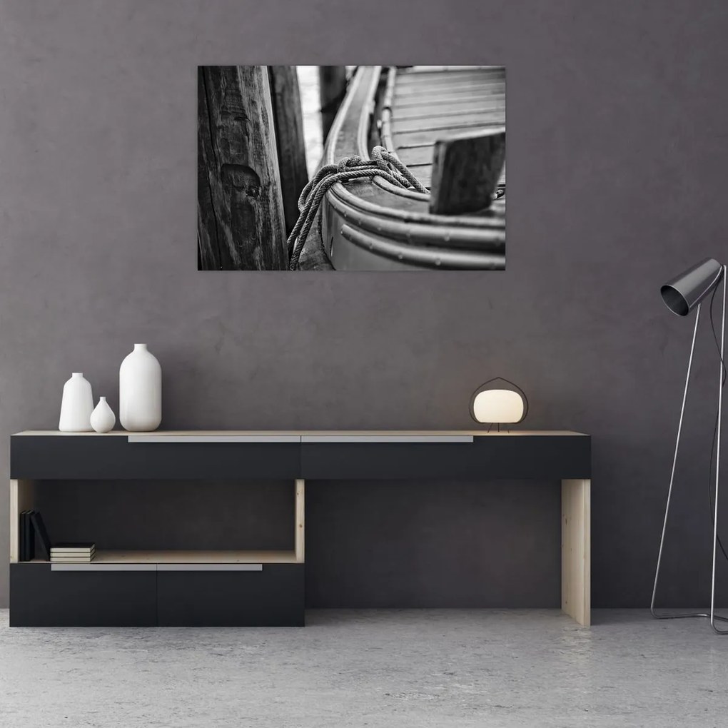 Tablou - O barcă legată (90x60 cm)
