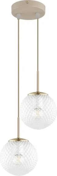 Brilagi - Lustru suspendat pe cablu STELLA 2xE27/60W/230V bej/auriu