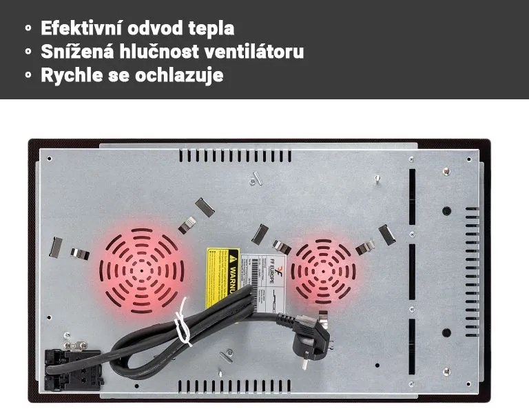 JAGO Plită ceramică din sticlă, 1200/1800 W