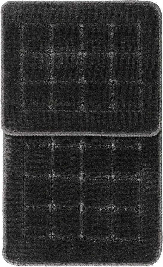 Covorașe de baie gri-antracit 2 buc. 50x80 cm Kareli – Foutastic