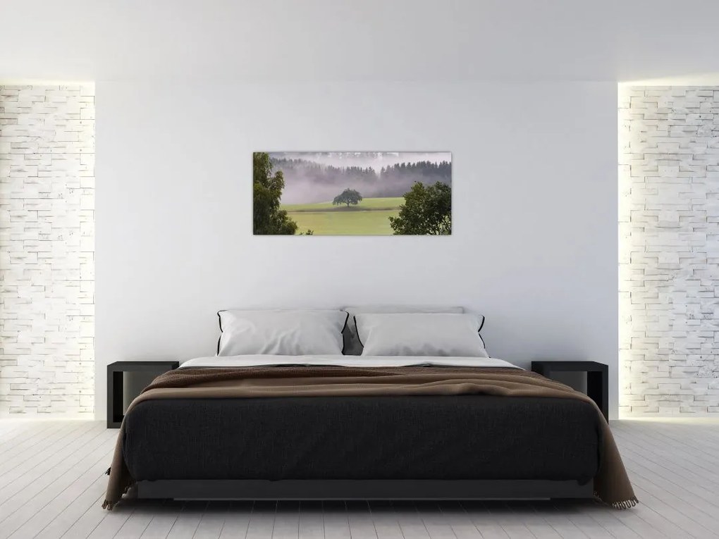 Tablou - Lunca cu copac (120x50 cm)