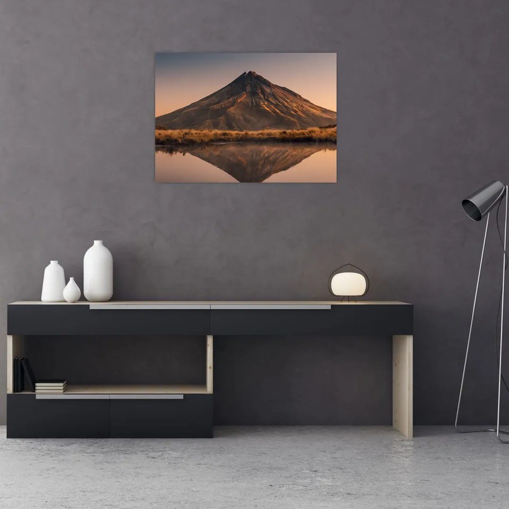 Tablou oglindirea muntelui Taranaki, Noua Zeelanda (70x50 cm)