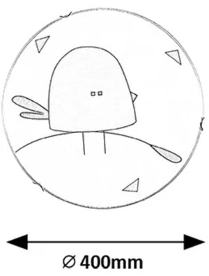 Rabalux 71278 - Plafonieră pentru copii FOWLY 2xE27/60W/230V