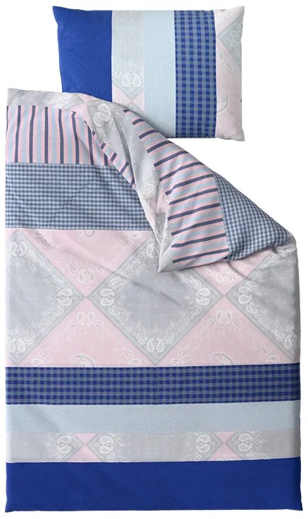 Lenjerie de pat din bumbac Renforcé LUKA albastru Dimensiune lenjerie de pat: 70 x 90 cm | 140 x 200 cm