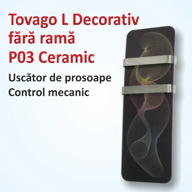 Plasma Termica incalzire infrarosu - Uscator prosoape - Tovago L fara rama 550W - Decorativ P03 - Mecanic