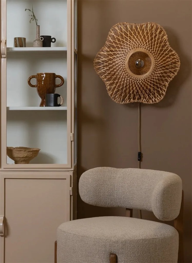 Aplica de perete Eco, Bambus, Madura natural/maro, M