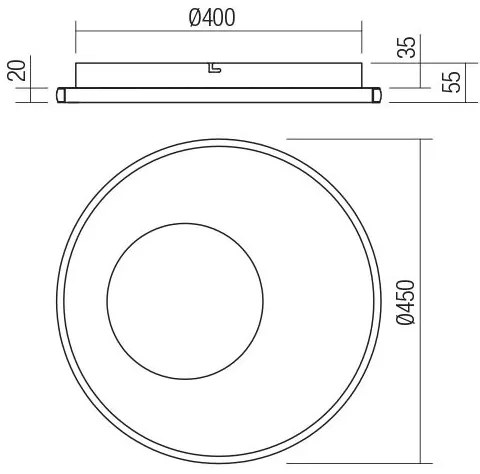 Plafonieră LED dimabilă Redo 05-959 SINTESI LED/45W/230V 3000-6000K + telecomandă