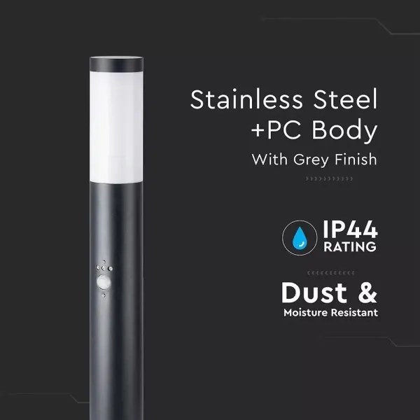 Lampă de exterior cu senzor 1xE27/60W/230V IP44 80cm neagră