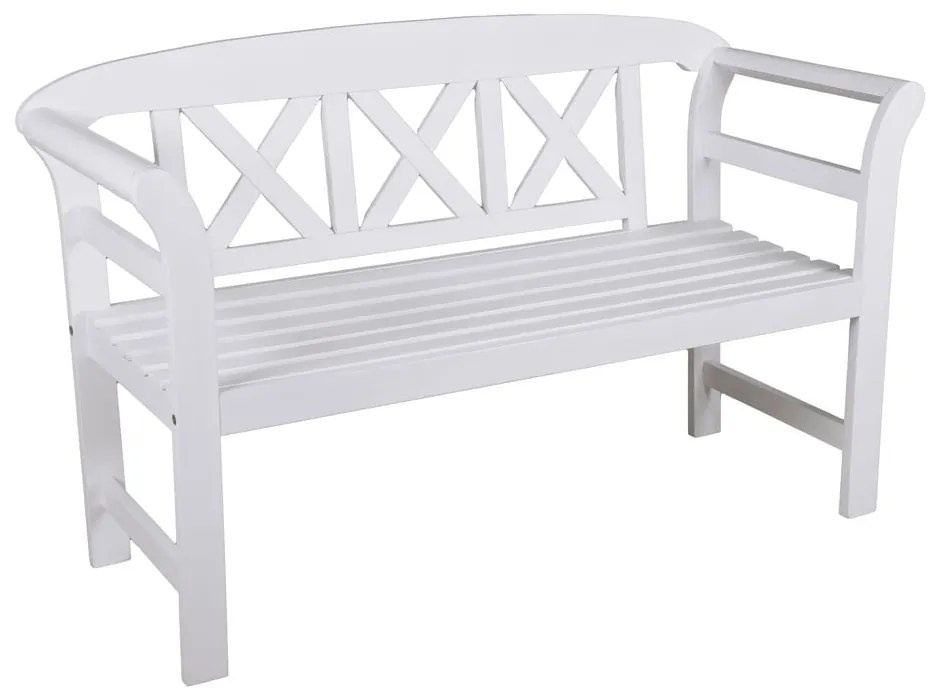 Bancă de grădină albă din lemn masiv Vancouver - Garden Pleasure