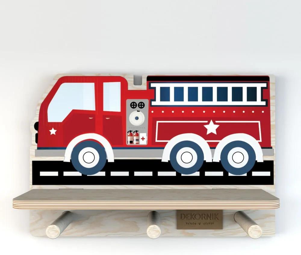 Raft de perete Dekornik, mașină pompieri