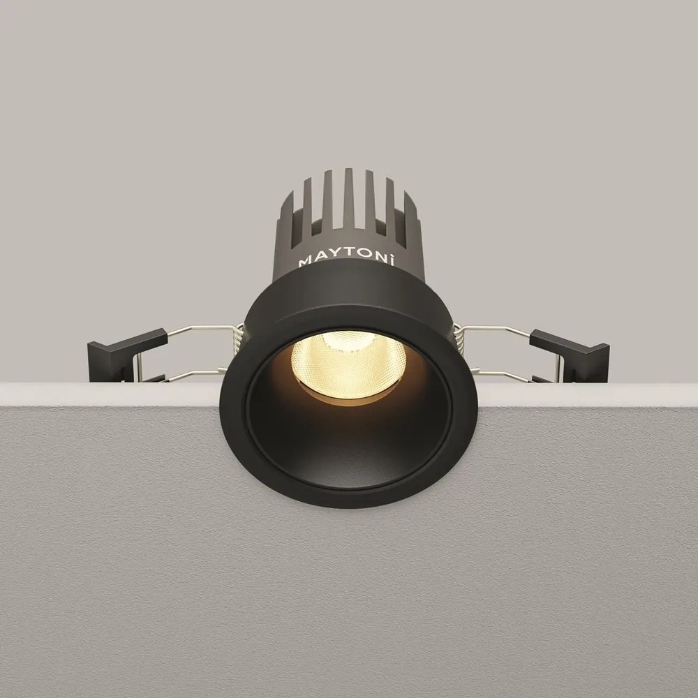 Spot incastrabil LED Dip negru 2700K 10W