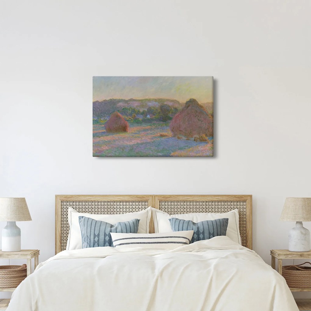 Tablou - Claude Monet, Stacks of Wheat (End of Summer) , reproducere (90x60 cm)