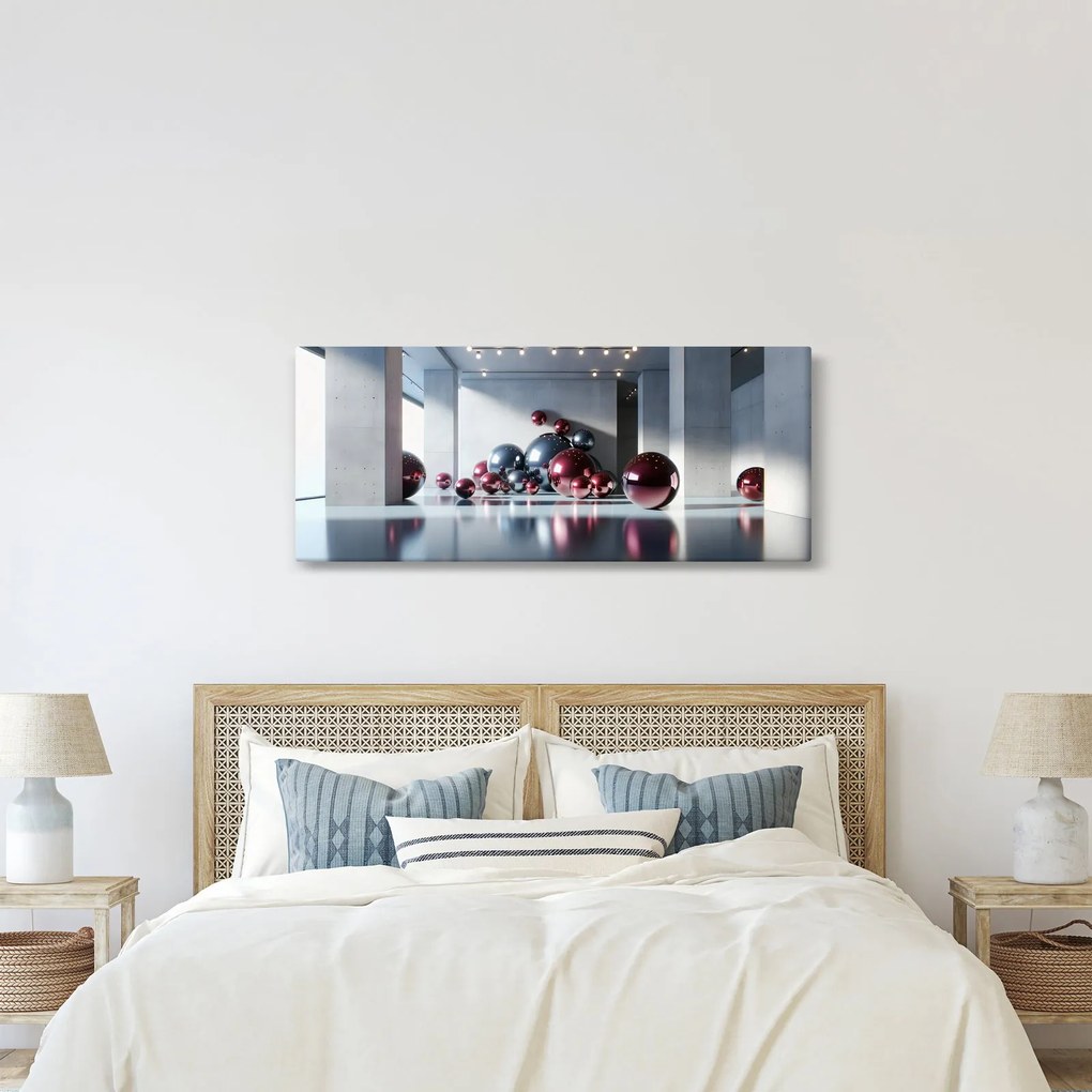 Tablou - Spațiu 3D cu bile II. (120x50 cm)