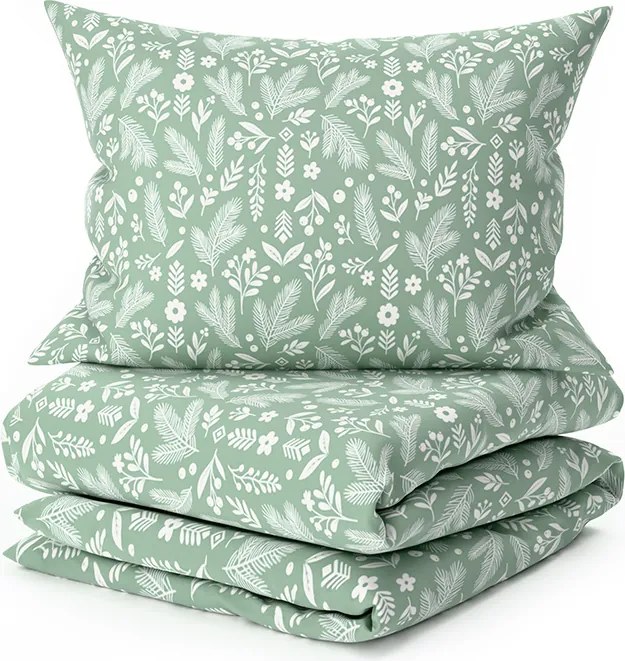 Lenjerie de pat din polibumbac ARBORA verde Dimensiune lenjerie de pat: 70 x 90 cm | 140 x 220 cm
