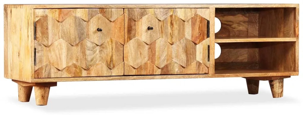 vidaXL Comodă TV din lemn masiv de mango, 118 x 35 x 40 cm