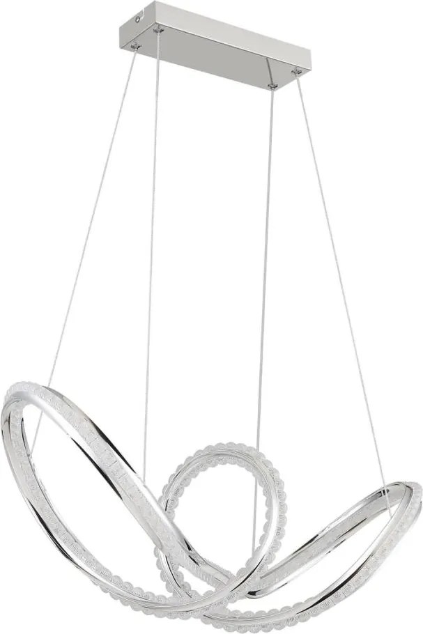 Globo 67440H - Lustră LED dimabilă pe cablu EVANGELINE LED/45W/230V crom lucios + telecomandă