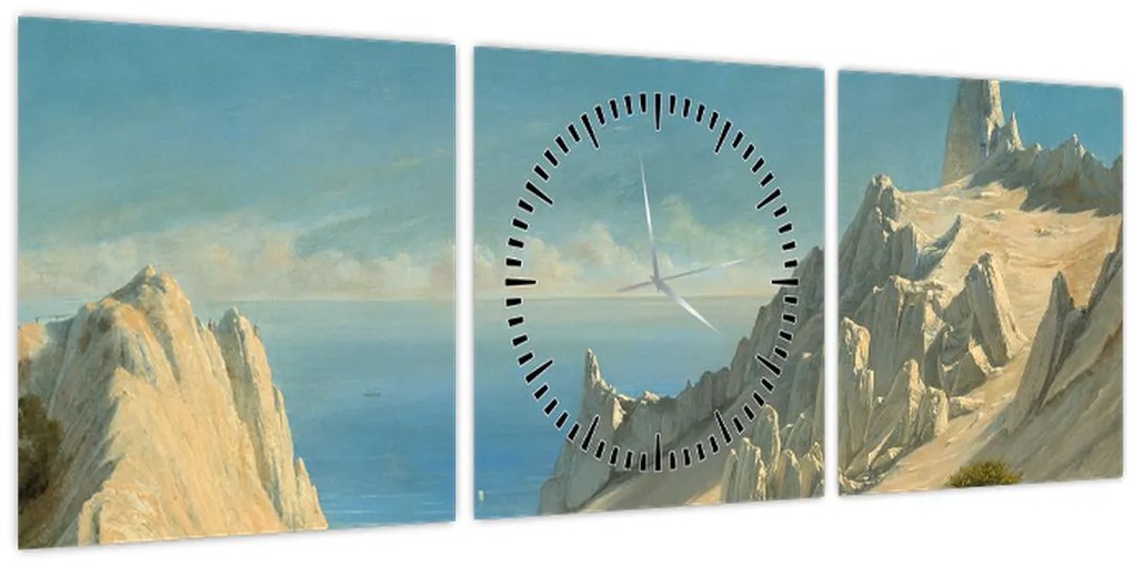 Tablou - Georg Emil Libert, View of Sommerspiret, the Cliffs of Møn, reproducere (cu ceas) (90x30 cm)