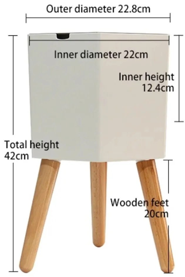 Ghiveci cu auto-udare Tomasucci Calla, ø 22,8 cm, alb