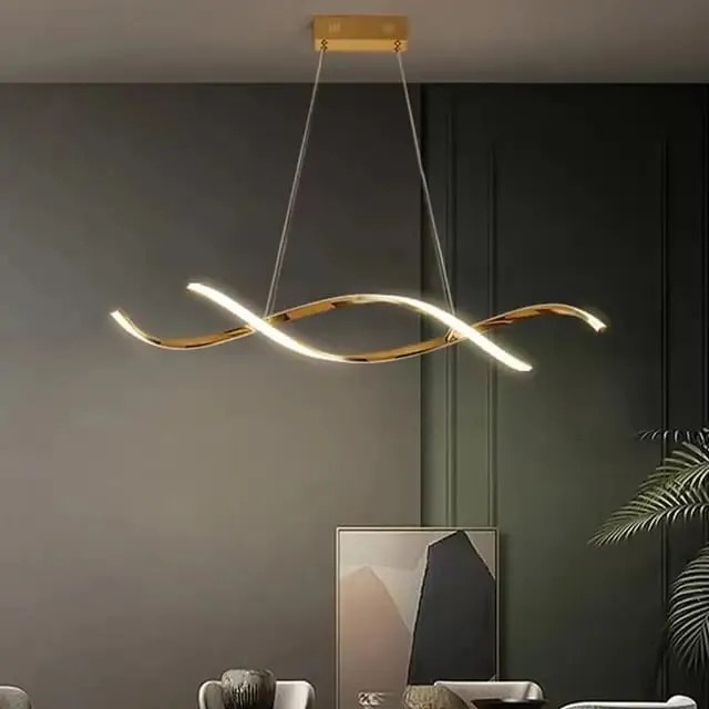 Lustra LED cu Telecomanda 76W Dimabila Auriu