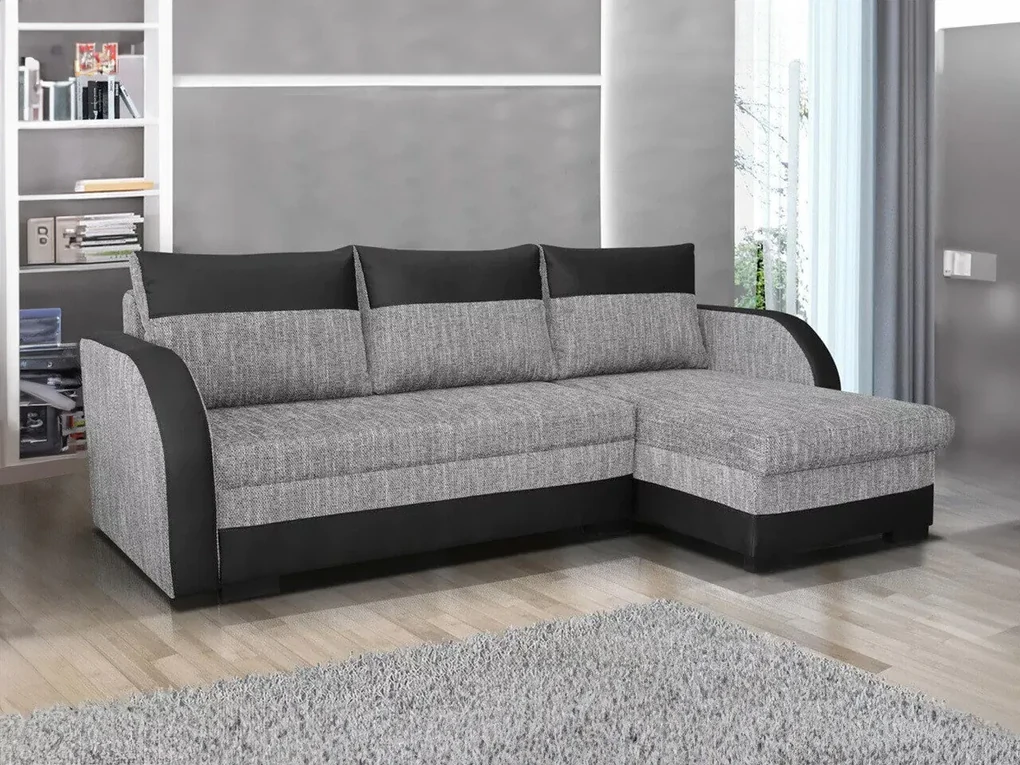 Colțar Columbus 111Cutie de pat, 230x140x85cm, 100 kg, Picioare: Plastic, Lemn