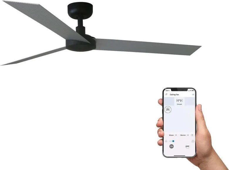 Ventilator tavan smart sistem TUYA si telecomanda CRUISER L negru/aluminiu